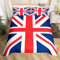 Catalonia Union Jack Bedding Set UK Flag Duvet Cover British Flag Comforter Gift for British Comforter Cover Red and Blue Geometric Stripes Single Size With 1 Pillow Case
