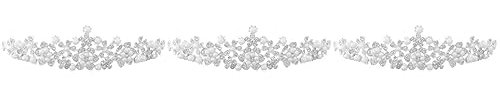 FRCOLOR 3stücke Elegante Hochzeits-tiara Mit Kristall-rhinestones Und Kunstperlen Für Braut Und Festlichkeiten Verleiht Jedem Look Einen Charmanten Glanz