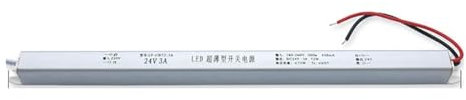 SunnyGator Fuente de alimentación conmutada Ultrafina 24V CC 24W 36W 60W 72W Transformador de iluminación AC220V 1A 1.5A 2A 3A Controlador LED Barra de luz Caja de luz (Color : 24V 3A 72W AC220V)