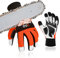 Vgo... 1 paire de gants de tronçonneuse, 12 couches, protection de tronçonneuse, gants de travail en cuir de chèvre de sécurité, gants de mécanicien (GA9810CS)