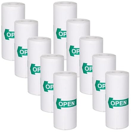 LFCFBH 10PCS Thermal Mini Printer Sticker Paper Roll, Thermal Adhesive Stickerf Roll for Instant Photo Camera (57 x 25mm)