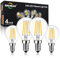 BRIMAX E14 LED Glühbirne Warmweiß, 6W (Ersetzt 60 Watt), G45 Birne 2700K, 600lm Leuchtmittel, Klar Glass Filament Fadenlampe, 4er Pack, Nicht Dimmbar