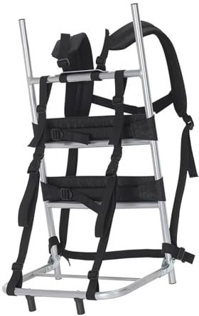 MagiDeal Schwerer Tragerucksack-Rahmen Gefalteter Taschenrahmen Tragen mit verstellbaren Riemen Aluminium-Nylon-Rucksack für Outdoor-Aktivitäten