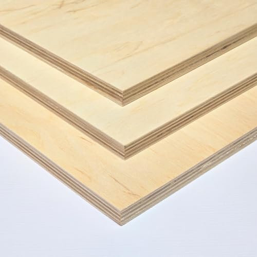 AtHaus Contreplaqué 12mm | Panneaux multiplis | Feuilles de bois | Panneaux en bois | Contreplaqué bouleau | Découpes au choix: 130x30 cm