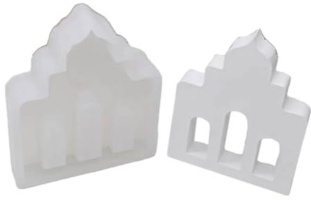 Moschee geformte Harzform Teelichthalter Moschee geformte Silikonform für dekorative Schreibtischdekoration