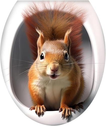 Deko Aufkleber WC Deckel Toilettendeckel 3D Wilde Tiere Toilettensitz Aufkleber 29CM PVC WC Deckel Bad Klo Aufkleber Sticker Umweltfreundliche PVC-Aufkleber Für Toiletten Für Badezimmer WC Zubehör