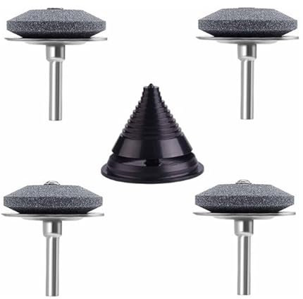 5 Pieces Knife Sharpener Lawn Mower Sharpener for Dull Blades of Lawn Mower Sharpener for Dull Lawn Mower Blades for Sharpening Lawn Knives Drills Lawn Mowers Sickle Cutters Rotary Tillers