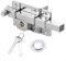 HEBEOT Mortrise Lock - Cerradura de puerta de tiro largo para puerta de madera, perno de hierro sólido, con cubierta de aleación de zinc para puertas batientes y vallas de jardín, 20,3 x 6,7 cm