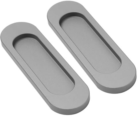 Keboyoe 2 Pezzi Maniglia Per Porta Scorrevole Autoadesiva Porta Scorrevole Ovale Autoadesiva Maniglia Adesiva Porta Scorrevole in Alluminio per Porte Scorrevoli, Finestre, Armadi