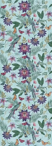 Think Rugs Catherine Lansfield Amaya Tropical Birds Washable Rug, Purple
