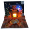 Dtaigou Weihnachts-Pop-up-Karten, Weihnachtskarte | Lustige Musik-Grußkarten mit Licht - Festliche Accessoires, Weihnachtsmann-Projektions-Segenskarten, Sammelspielzeug für Kinder und Erwachsene