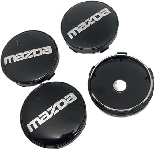 tqwfc 4 Stück Auto Radnabenkappen für Mazda MX-5 Miata NA NB NC ND 1990-2023 60MM, Radnabenkappen Felgendeckel Felgenkappen Nabenkappen Wheel Caps Radnabenabdeckung,B