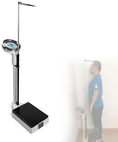 OZBME Bilancia Professionale per Medico - Bilancia con Asta Meccanica, altimetro 70-190 cm, per Palestra, Ospedale