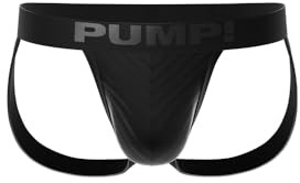 Pump! Whisper Black Jockstrap, Black, L