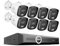 SANNCE 8CH POE CCTV Security Camera System, 6MP Network Video Recorder PoE 8 Channel NVR with 8x 3MP Outdoor Security IP Cameras, NO HDD