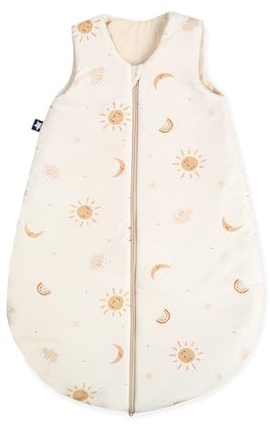 Julius Zöllner Schlafsack Jersey Happy Sun, Größe 80/86 | aus weicher Jersey Baumwolle, sicher und schadstoffgepüft, ideal für eine ruhige Nacht