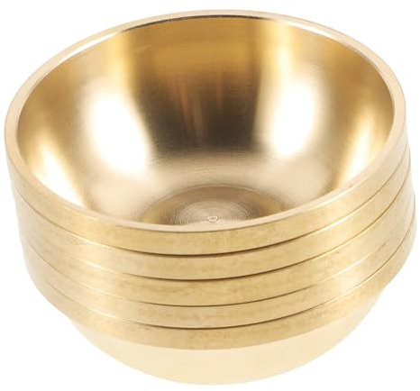 FUTUREORYY 5pièces Lot De Bols Offrande Bouddhiste Laiton Épaissi Pour Méditation Et Culte Faciles à Nettoyer Usage Domestique Et Temple