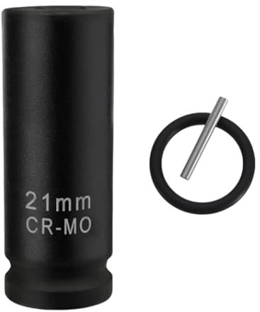 21mm Impact Socket Scaffolding, 21mm Impact Socket, Heavy-Duty CR-V Steel, 22mm Hex Inner Diameter, 35mm Socket Depth, Ideal for Scaffolding and Industrial Use