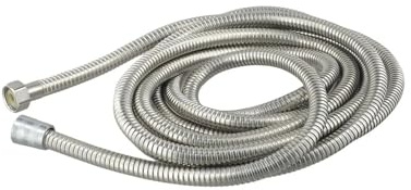 Flexibler Duschschlauch aus hochwertigem Edelstahl, 3/4/5 m Länge, für Rohrleitungen mit Haushaltsverlängerung (4 m)
