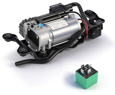 GEARLEADER Air Suspension Compressor Pump 37206850555 | with Bracket & Valve Block & Relay Fit for BMW X5 (F15 / F85) 2013–2018,X6 (F16 / F86) 2014–2019 37206875177