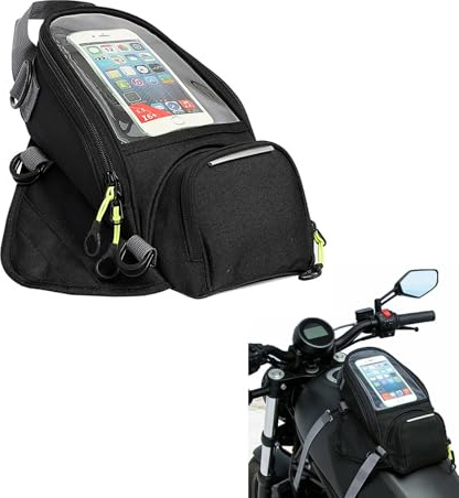 YSNFDN Motorrad Tankrucksack für BMW K 1600 B 2017-2024, Wasserdicht Groß Volumen Magnet mit Klarsichtfenster Motorrad Gepäck Reise Rucksack Handy GPS Tasche,A