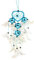 Traumfänger Dreamcatcher Traum Fänger Kinder Schlafzimmer Deko Blau Ca. 45cm x 9cm Türkis Weiß Herz 5 Ringe M34
