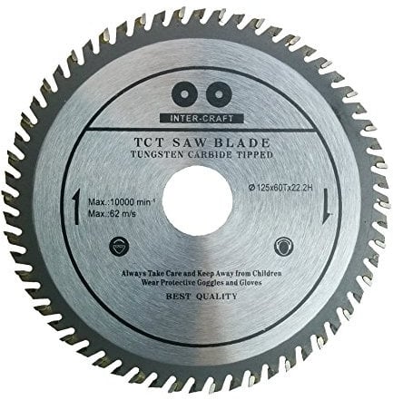 Lama Eisenwolf 125x22,23 mm completamente temprata e tensionata, durevole e resistente, lama circolare per legno con 40 denti TCT inclinati e tagli laser per la riduzione del rumore
