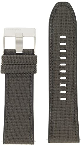 Diesel Uhrband Wechselarmband LB-DZ4500 Ersatzband Kautschuk 20 mm Schwarz-Grau