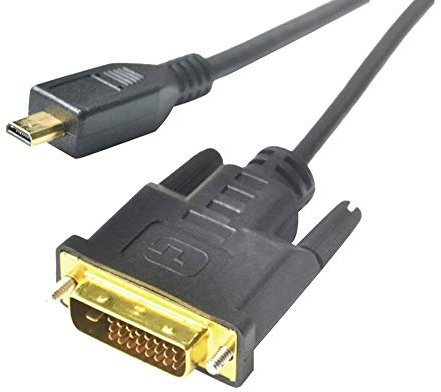 Seadream Câble Micro HDMI mâle vers DVI(24+1) mâle Noir 1 Feet