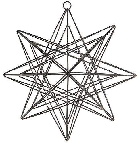 IB Laursen - Hängender Stern, Dekoration - Klassisch - Schwarz - Eisen - B4 x H21 x L21 cm - Weihnachten