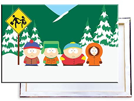 Unified Distribution South Park - 100x70 cm Kunstdruck auf Leinwand • erstklassige Druckqualität • Dekoration • Wandbild