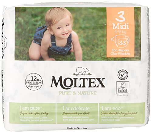 Moltex Pure & Nature Windeln, Größe 1-6 (Größe 3 MIDI)
