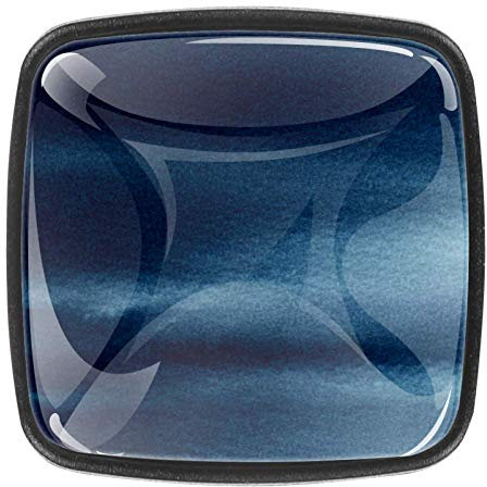 Navy Blue 4pcs Glass Cupboard Wardrobe Cabinet Drawer Knob Door Pull Handle