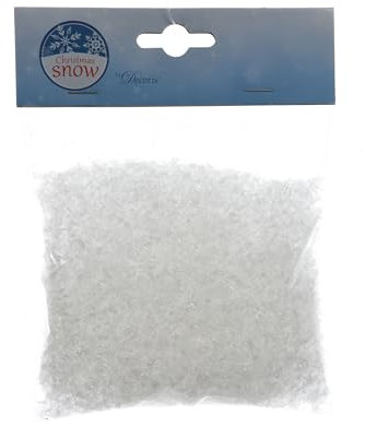 Kaemingk Kunstschnee Schneeflocken 30g - zum Basteln & Dekorieren - Deko Schnee zum Streuen - Dekoschnee Bastelschnee für die Weihnachtsdeko & Winterdeko - Weiß
