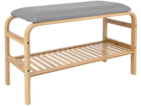 Leitmotiv Bacs de Rangement, Bambou, Gris, Large