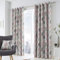 Fusion Lennox 100% Cotton Eyelet Lined Curtains, Grey/Blush, 66 x 90 Inch, w168cm (66) x d229cm (90)