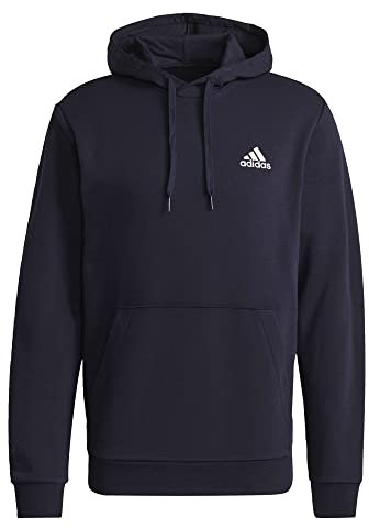 adidas Herren Essentials Fleece Hoodie, Legend Ink/White, L