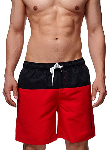 Indicode Herren Pruitt Badehose Badeshorts mit 3 Taschen und Tunnelzug