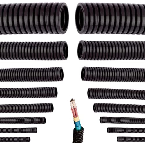 Universeller Flexibles Wellrohr Härtedruck 750N | Länge: 5 10 25 oder 50 m Kabelschutz Schutz Rohr ungeschlitzt UV-Beständig Auswahl: (Ø 33 mm innen/Ø 40 mm außen / 10m Meter)