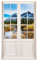 Wandtattoo 120 x 200 cm - Terrassentür mit Ausblick auf Berge und Fluss - Wandsticker