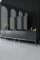 Dmora - Fernsehschrank Regulus, Ständer für Wohnzimmerfernseher, Niedriges Wohnzimmer-Sideboard, TV-Ständerbasis, 180x30h47 cm, Anthrazit und Silber