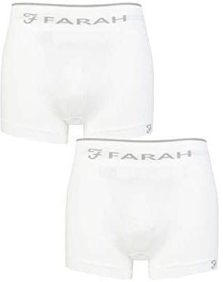 Farah Mens Seamless Trunks Pack of 2 White L