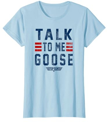 Top Gun Talk To Me Goose Bold Text Stack T-Shirt