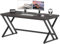LVB Computertisch Langer Schreibtische PC-Tisch Industrie Design Studiertisch für Studium Bürotisch Holztisch Schlafzimmer Studie Arbeit 140 x 60 x 75.5 cm Dunkel