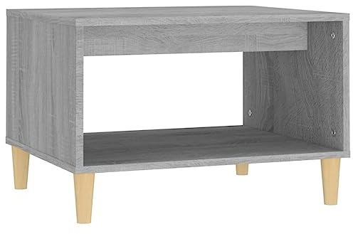 vidaXL Couchtisch Beistelltisch Wohnzimmertisch Kaffeetisch Sofatisch Teetisch Telefontisch Tisch Wohnzimmer Grau Sonoma 60x50x40cm Holzwerkstoff