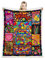 Juirnost Geschenk für Hippie-Stil, Friedensliebe, Blume, Hippie-Überwurf, Decke, 70er-Jahre, Peace-Zeichen, Decke, Retro, Hippie-Steiner, groovige Decke, Hippie-Geschenke für Couch, Bett, Sofa,