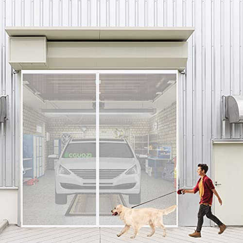 CGUOZI Zanzariere Magnetica, 210 x 255 cm Tenda Zanzariera Porta, Adsorbimento Magnetico Pieghevole Totalmente Magnetica, per Porte da Balcone Cantine Terrazze Bianco
