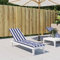 LAPOOH Liegestuhl-Auflage Blau&Weiß Gestreift Oxford-Gewebe, Hollywoodschaukel Auflage, Sonnenliege Auflage, Gartenliege Auflage, Liegenauflage, Deckchair Auflagen