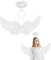 Winwild Niños Alas de Ángel Blanco con Halo Alas de Ángel 60CM Ángel Diablo Hadas Accesorios para Disfraces de Halloween Carnaval Cosplay Fiesta Disfraces
