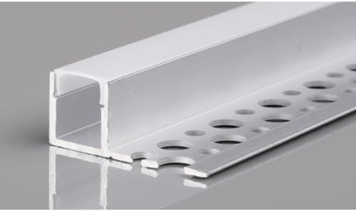 2m LED Alu Profil Unterputz Rigips Trockenbau Schiene Kanalprofil mit Milchglas Abdeckung Kanal System für LED-Streifen Profil U
